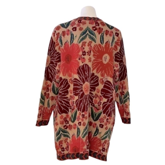 SOFT SURROUNDINGS Allyson Cardigan Autum Flora Open Front Size M NEW - Picture 7 of 7